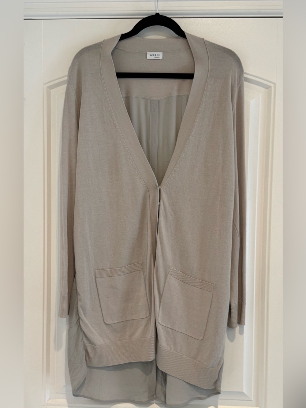 Akris Punto Women's Taupe Long Cardigan Sweater size 12
